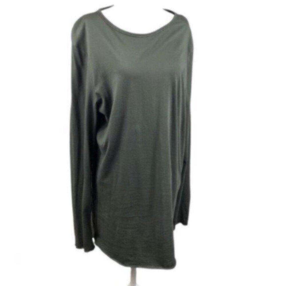H&M Divided Olive Green Long Sleeve Tunic Top Medium